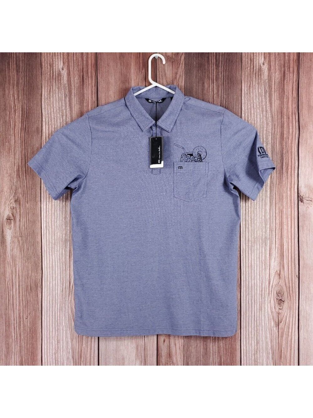 NWT TravisMathew Mens XL Downingtown Country Club Short Sleeve Golf Polo Shirt